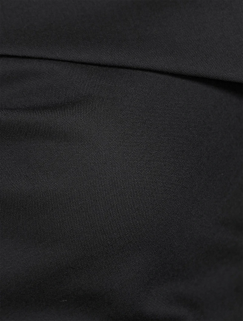Berna Draped Wool Midi Dress