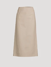 Berthe Leather Midi Skirt