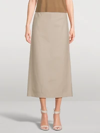 Berthe Leather Midi Skirt