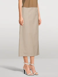 Berthe Leather Midi Skirt
