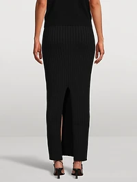 Moss Silk Knit Skirt