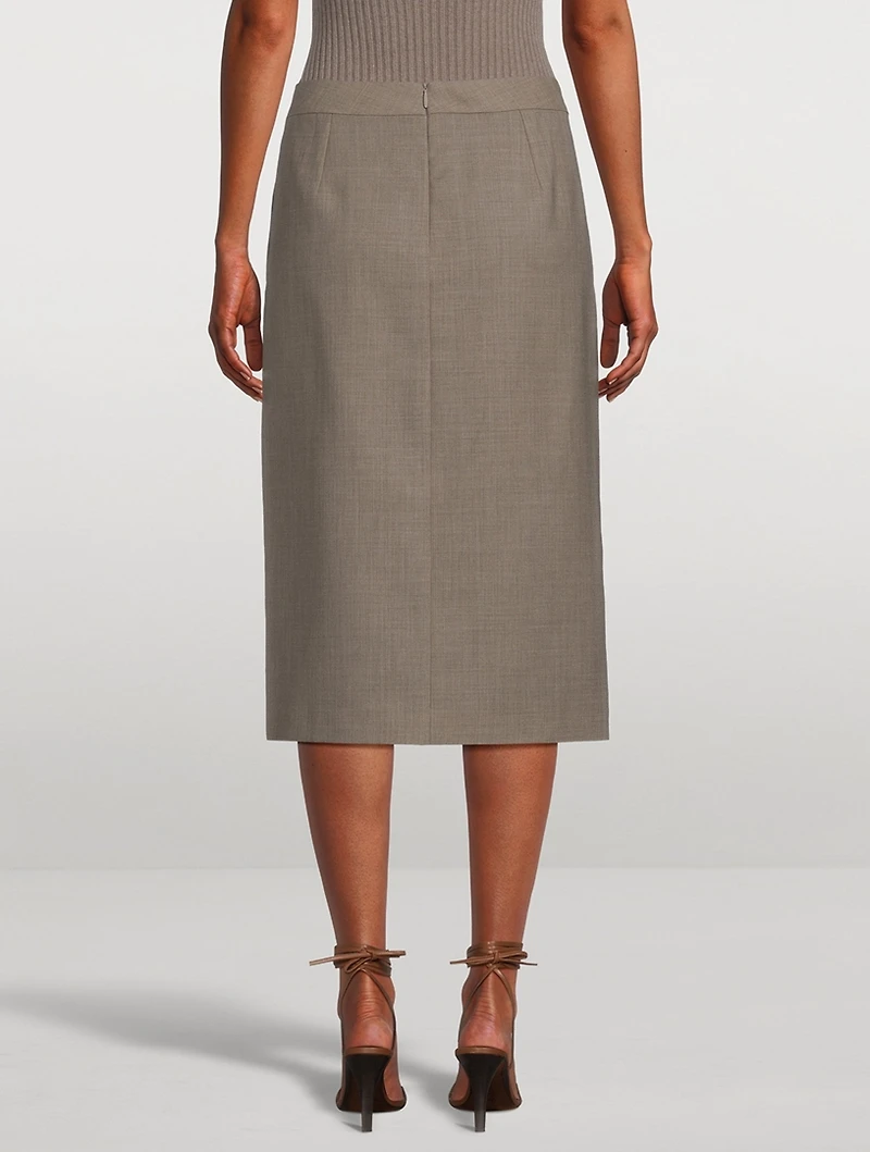 Benetta Wool Pencil Skirt