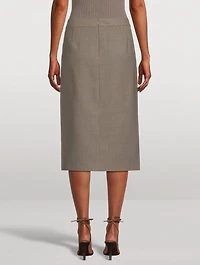 Benetta Wool Pencil Skirt