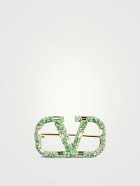 VLOGO Crystal Brooch