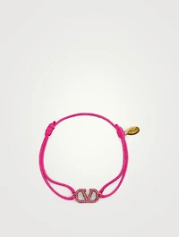 VLOGO Cord Bracelet With Crystals
