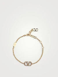 VLOGO Chain Bracelet With Crystals