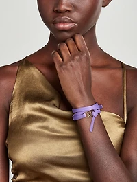 VLOGO Leather Wrap Strap Bracelet