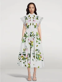 Poplin Shirt Dress Floral Print