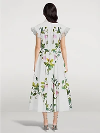 Poplin Shirt Dress Floral Print