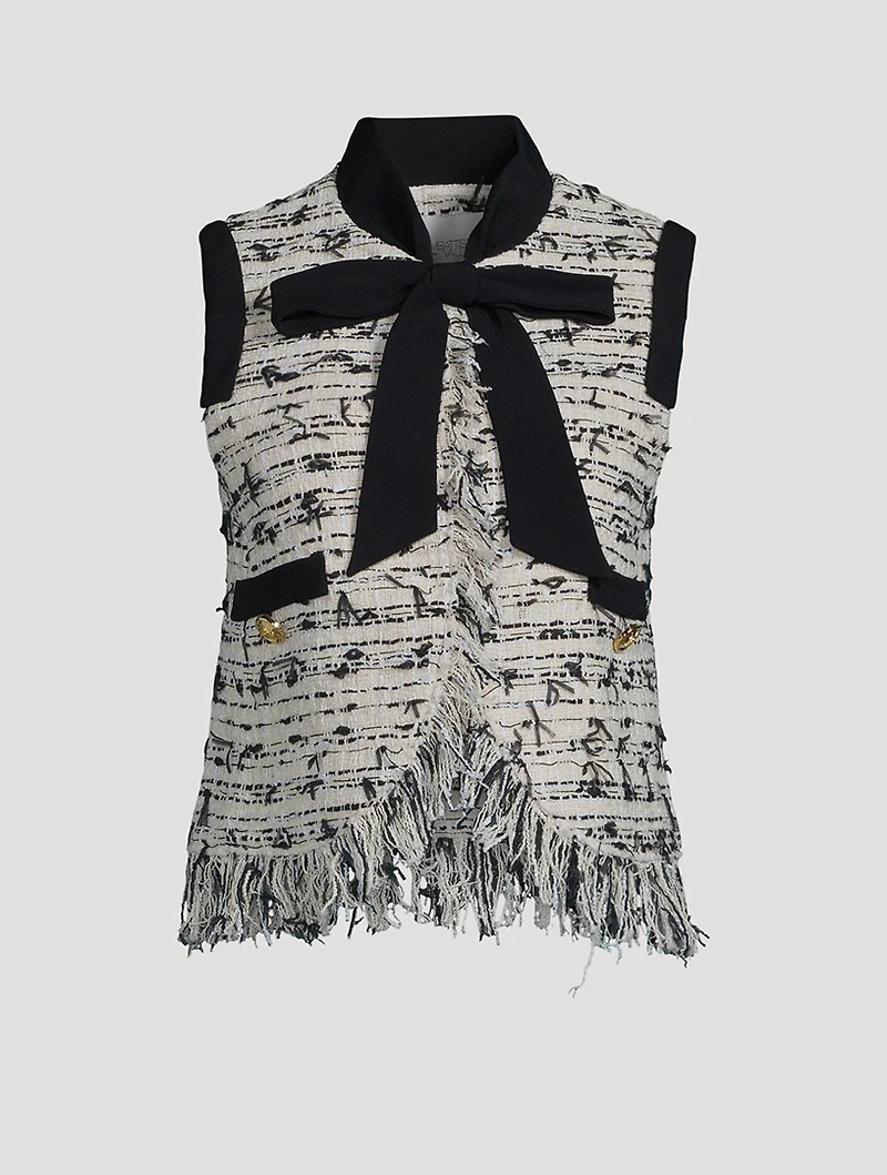 Fringe Tweed Vest