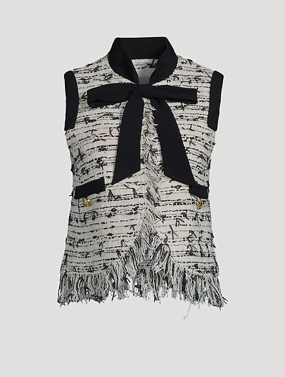 Fringe Tweed Vest