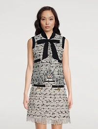 Fringe Tweed Vest