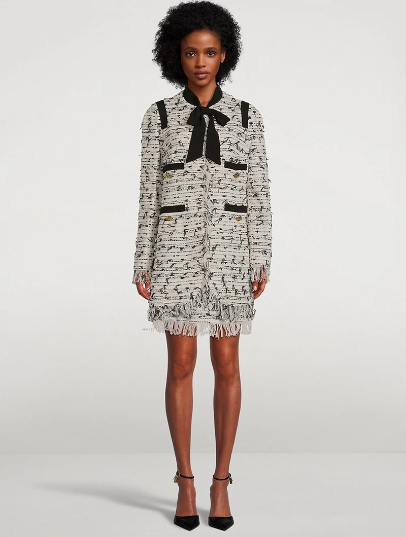 Fringe Tweed Coat