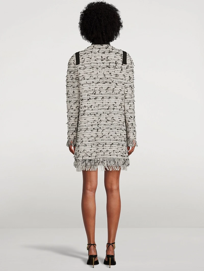 Fringe Tweed Coat