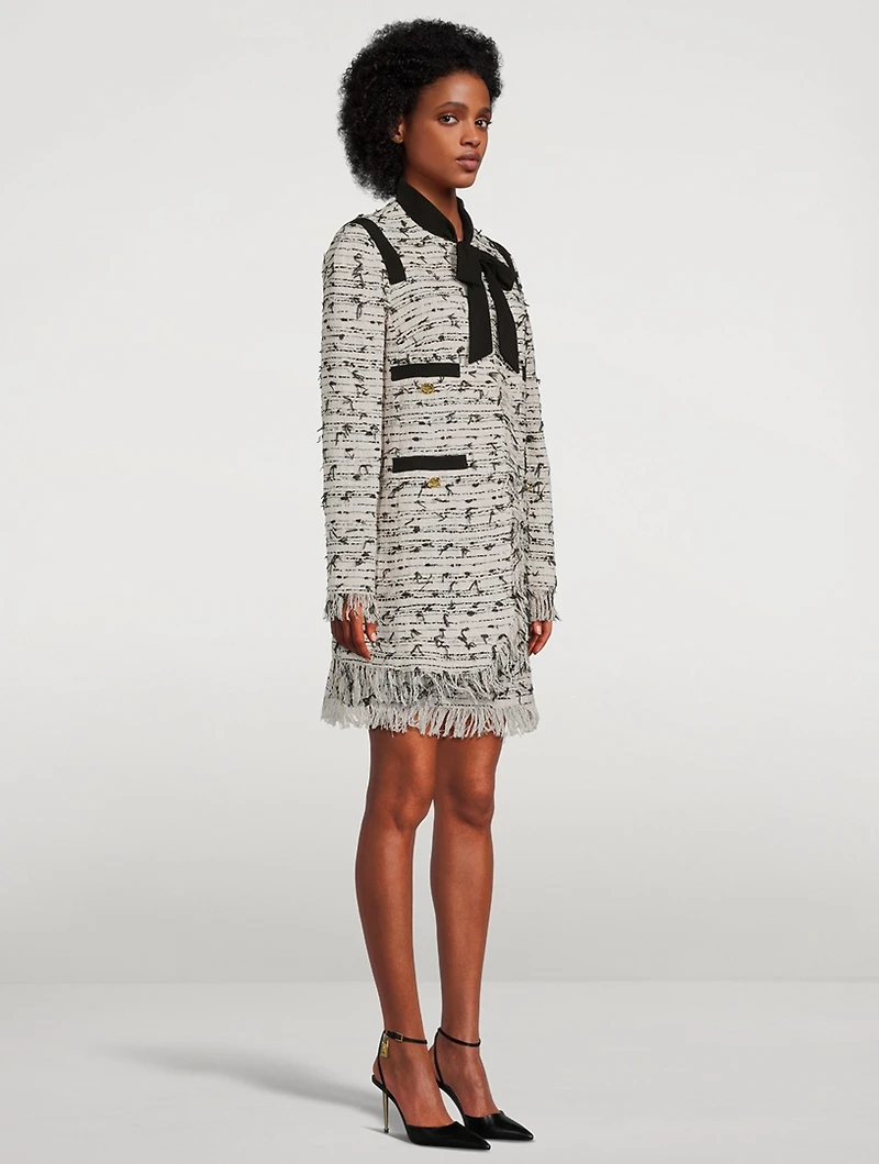 Fringe Tweed Coat