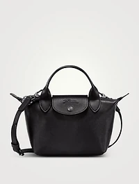 XS Le Pliage Xtra Leather Top Handle Bag