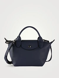 XS Le Pliage Xtra Leather Top Handle Bag