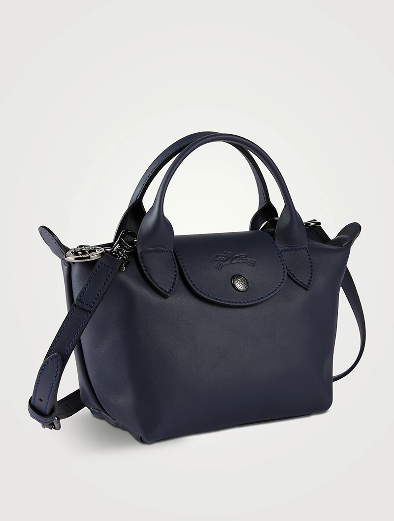 XS Le Pliage Xtra Leather Top Handle Bag