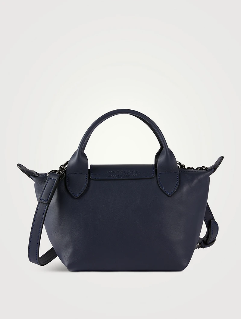 XS Le Pliage Xtra Leather Top Handle Bag