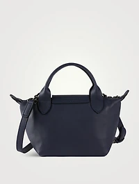 XS Le Pliage Xtra Leather Top Handle Bag