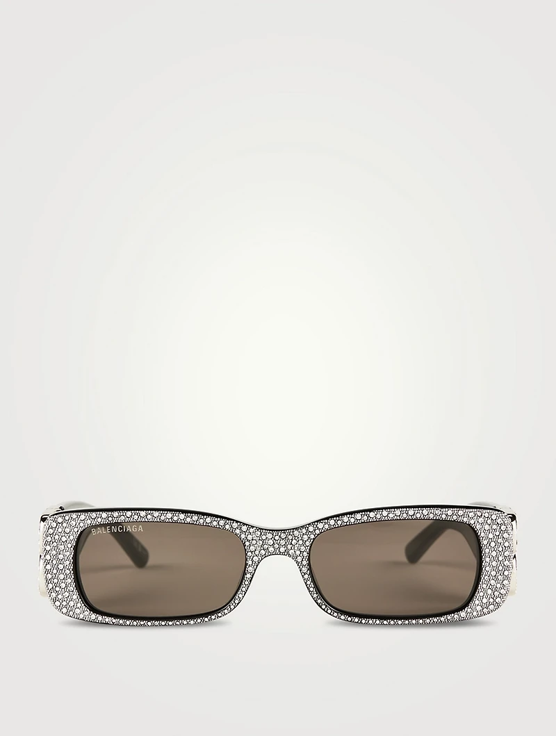 Dynasty Rectangular Sunglasses With Crystals