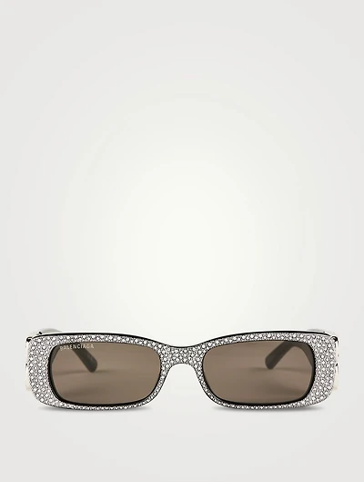 Dynasty Rectangular Sunglasses With Crystals