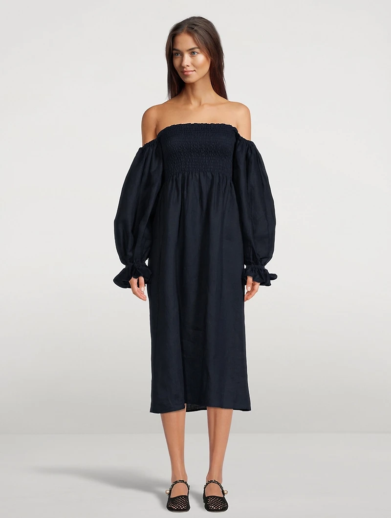Atlanta Linen Midi Dress
