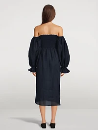 Atlanta Linen Midi Dress