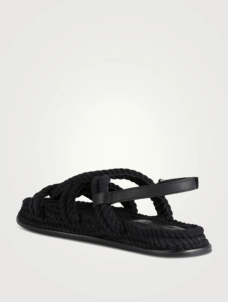 Sansa Braided Cotton Slingback Sandals