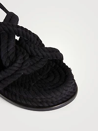 Sansa Braided Cotton Slingback Sandals