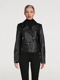 Baya Leather Moto Jacket