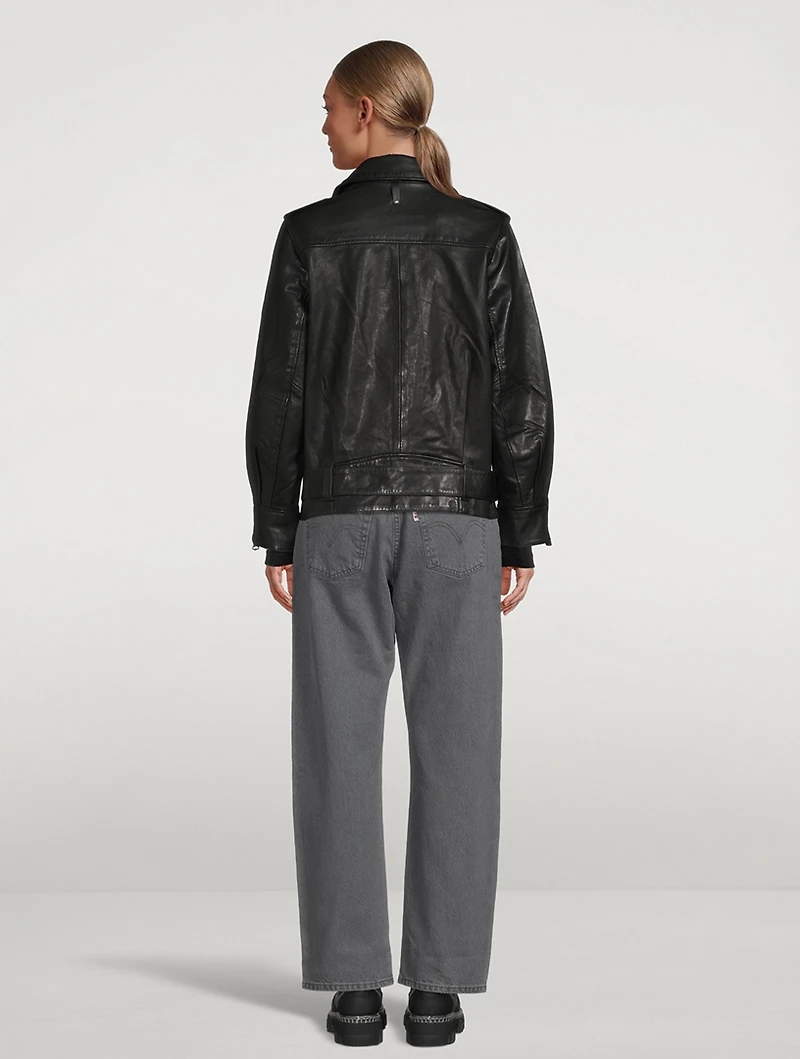 Chloe Leather Moto Jacket