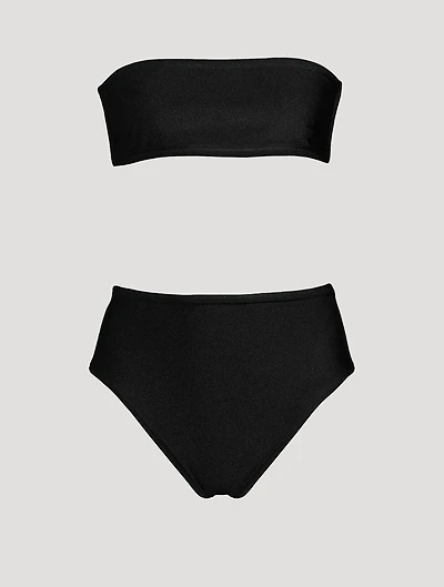 Timeless High-Leg Bandeau Bikini Set