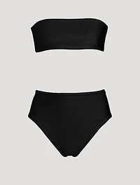 Timeless High-Leg Bandeau Bikini Set