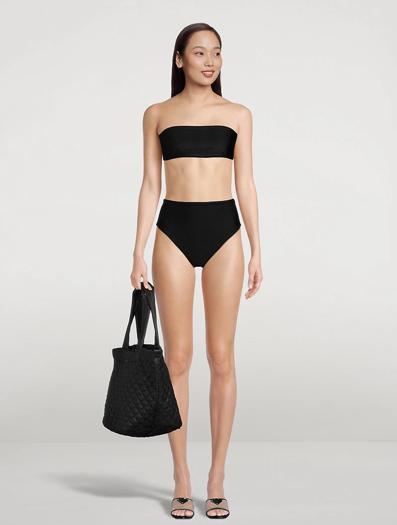 Timeless High-Leg Bandeau Bikini Set
