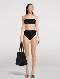 Timeless High-Leg Bandeau Bikini Set