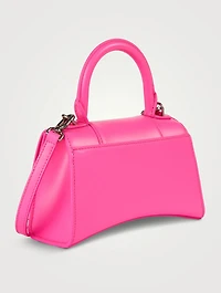 XS Hourglass Leather Top Handle Bag
