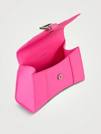 XS Hourglass Leather Top Handle Bag