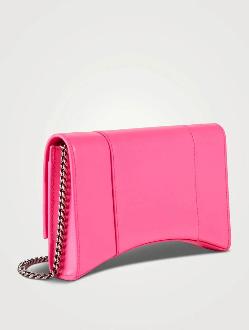 Hourglass Leather Chain Wallet