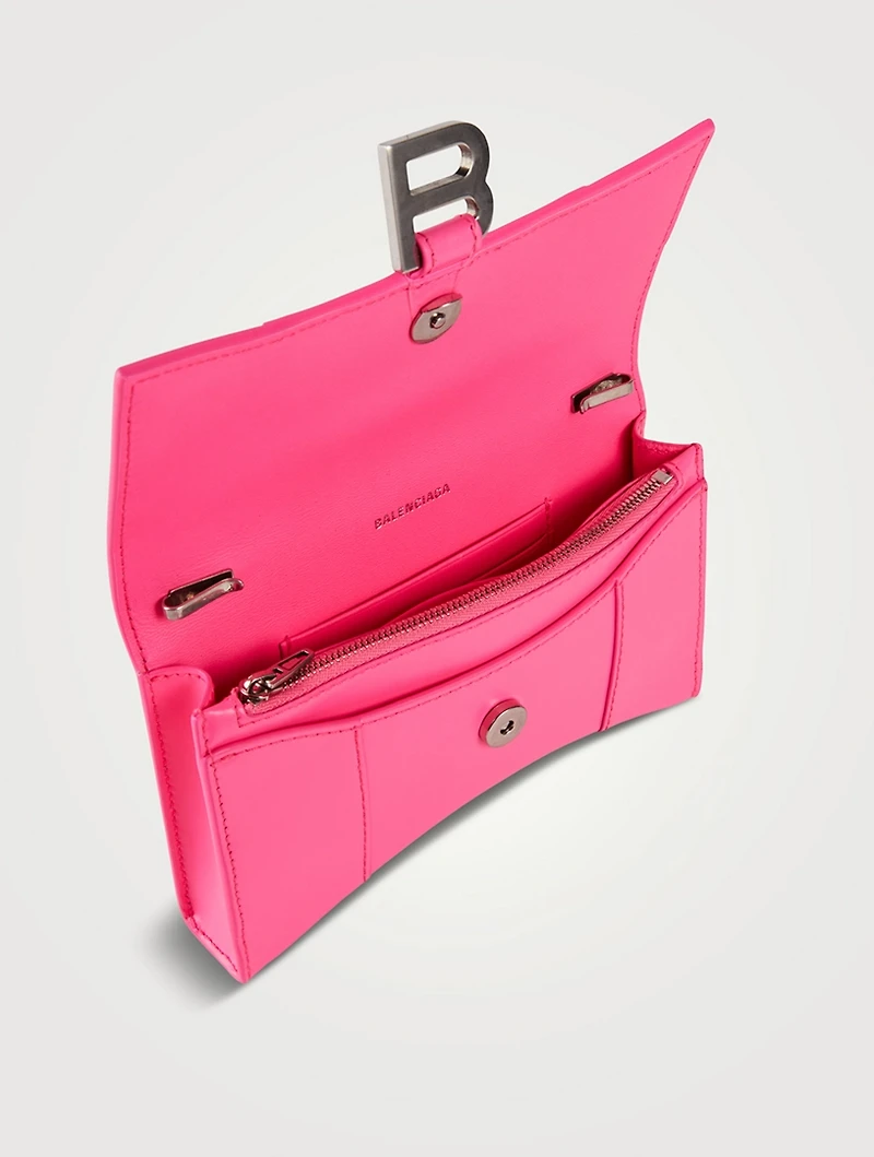 Hourglass Leather Chain Wallet