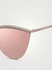 Kristen Cat Eye Glitter Sunglasses