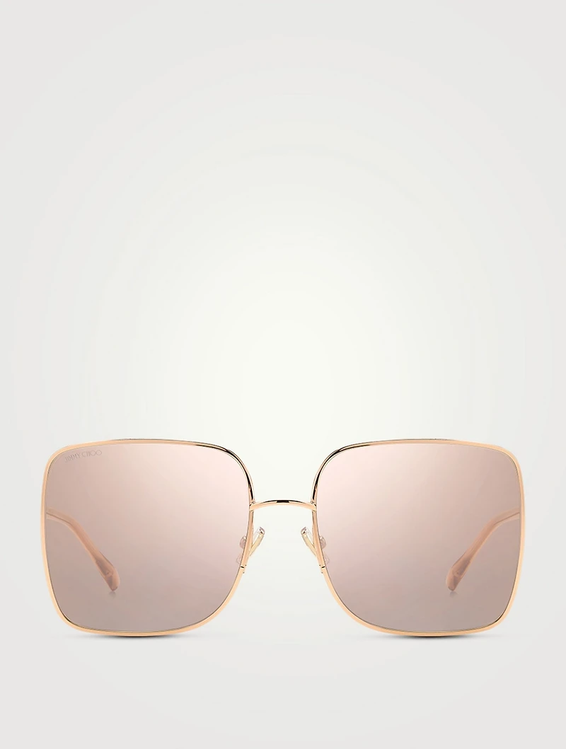 Aliana Glitter Square Sunglasses