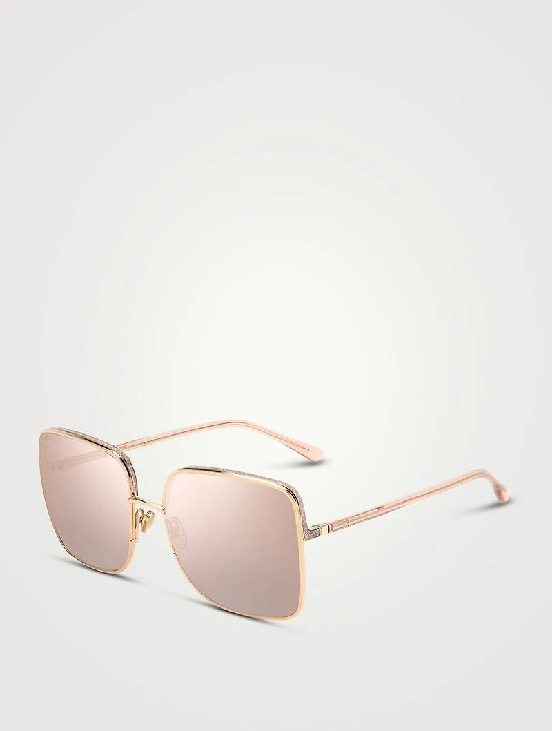 Aliana Glitter Square Sunglasses