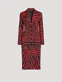 Midi Coat Zebra Print