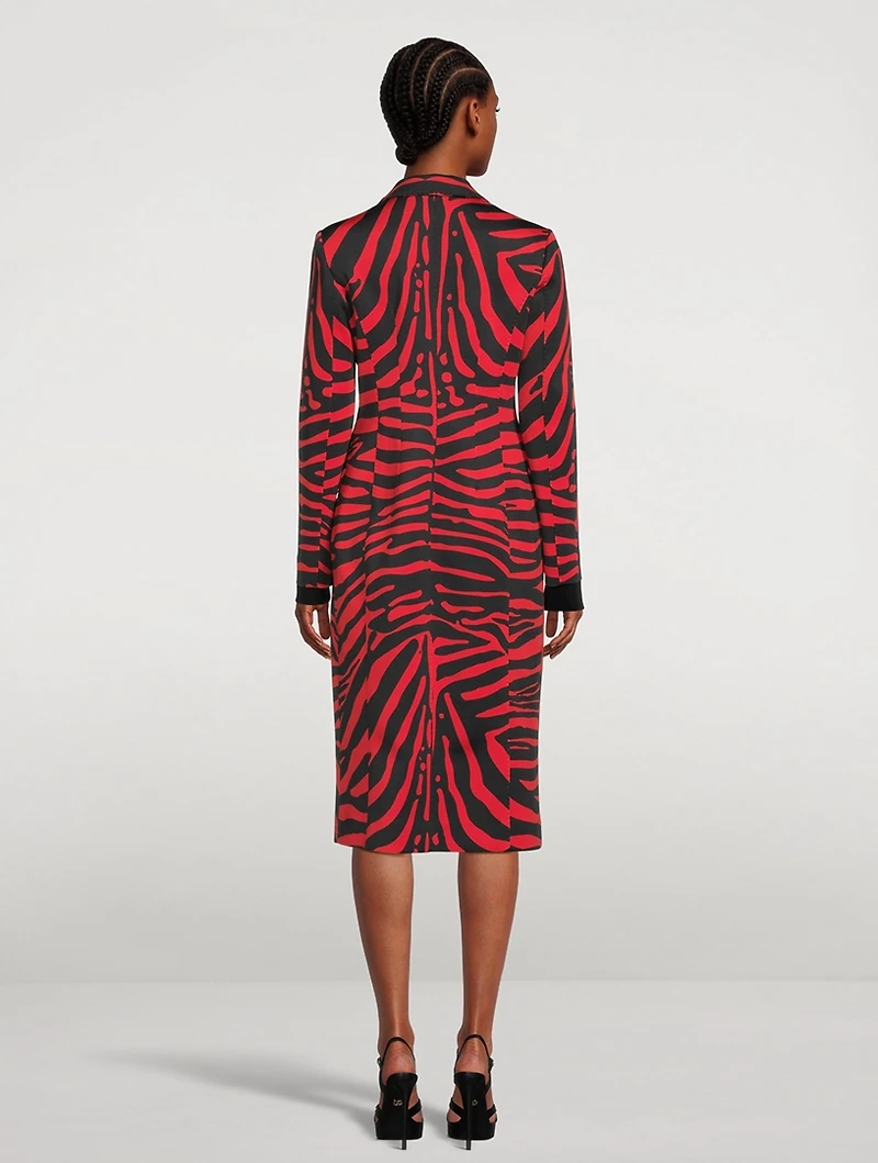 Midi Coat Zebra Print