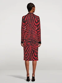 Midi Coat Zebra Print