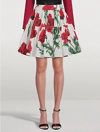 Poplin Mini Skirt Poppy Print