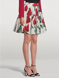 Poplin Mini Skirt Poppy Print