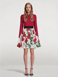 Poplin Mini Skirt Poppy Print