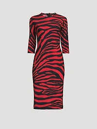 Jersey Midi Dress Zebra Print